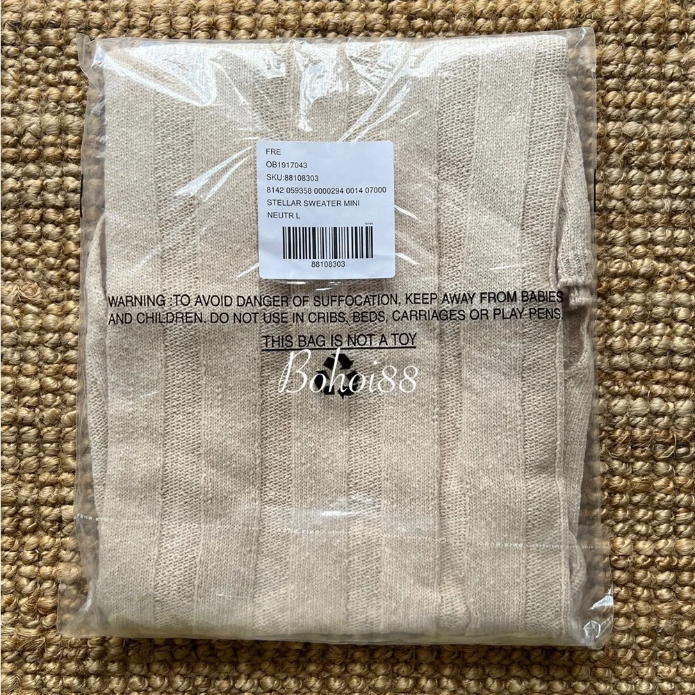 NWT Free People Stellar Bodycon Knit Mini Dress